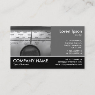Footed Photo - 60pc Gray - Old UK Radio Dial Business Card
