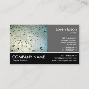 Footed Photo - 60pc Gray - Rain on my Window Business Card
