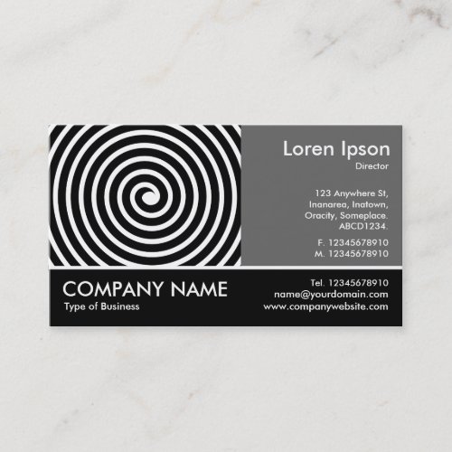Footed Photo - 60pc Gray - Spiral Business Cards