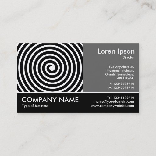 Customizable Footed Photo - 60pc Gray - Spiral Business Cards