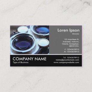Footed Photo - 60pc Gray - Vintage TLR Camera Business Card