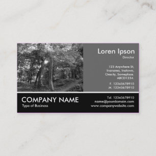 Footed Photo - 60pc Gray - Woodland Business Card