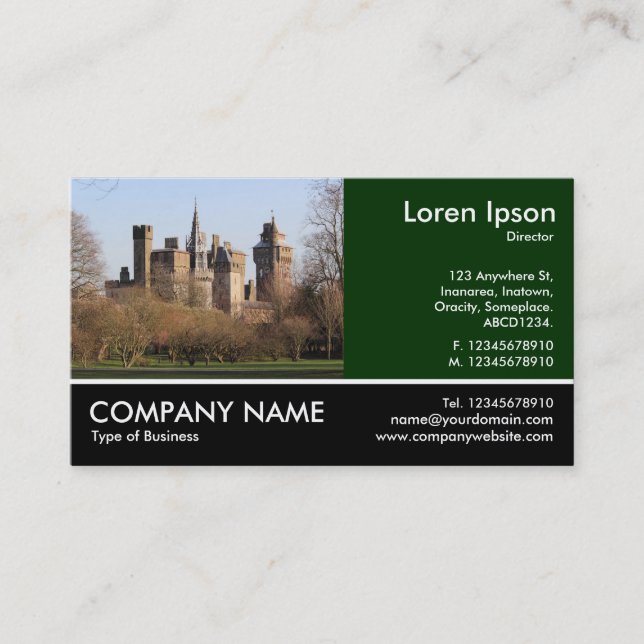 Footed Photo - Cardiff Castle Business Card (Front)