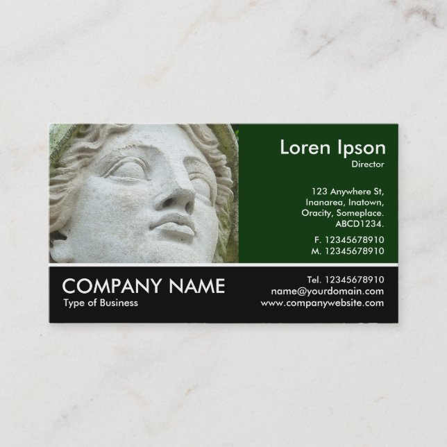 Footed Photo - Dk Green - Britannia Business Card (Front)