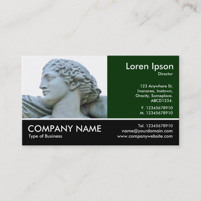 Footed Photo - Dk Green - Poseidon's Wife Business Card (Front)