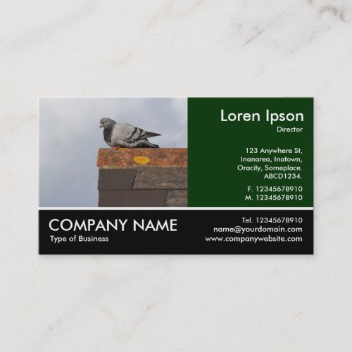 Footed Photo _ Good Morning Pigeon Business Card