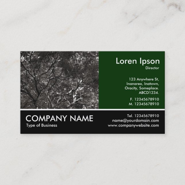 Footed Photo - Japanese Branches 01 Business Card (Front)