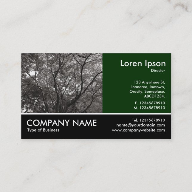 Footed Photo - Japanese Branches 02 Business Card (Front)