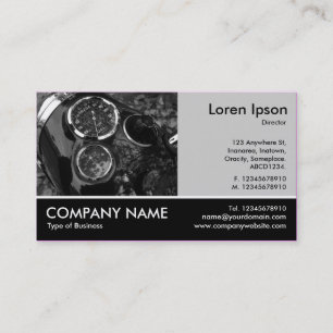 Footed Photo - Lt Gray - Motorbike Gauges Business Card