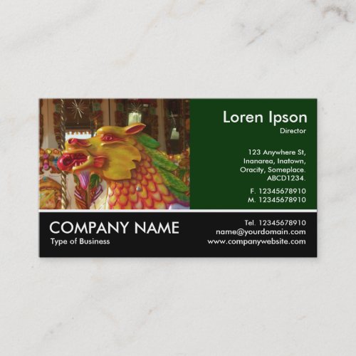 Footed Photo _ Merry_go_round Dragon Business Card