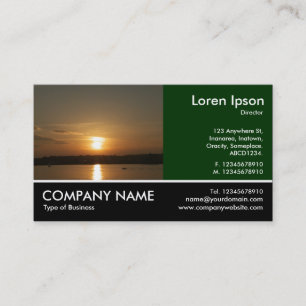 Footed Photo - Sunset over Cardiff Bay Business Card