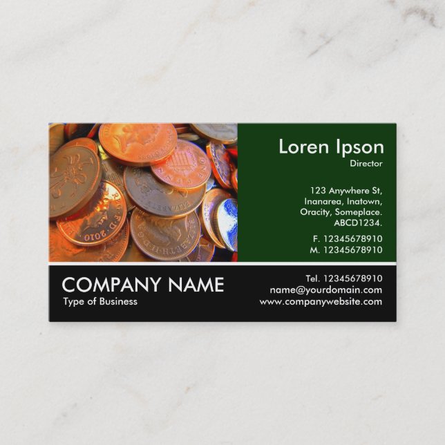 Footed Photo - The Color of Money Business Card (Front)