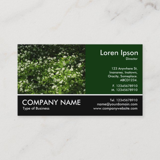 Footed Photo - Wild Garlic Business Card (Front)