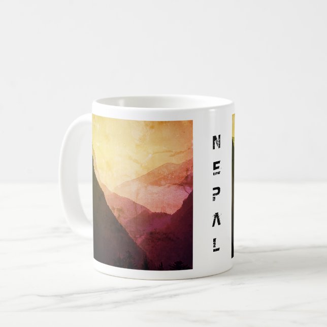Foothill of Everest, vintage Himalayas, Nepal Coffee Mug (Front Left)
