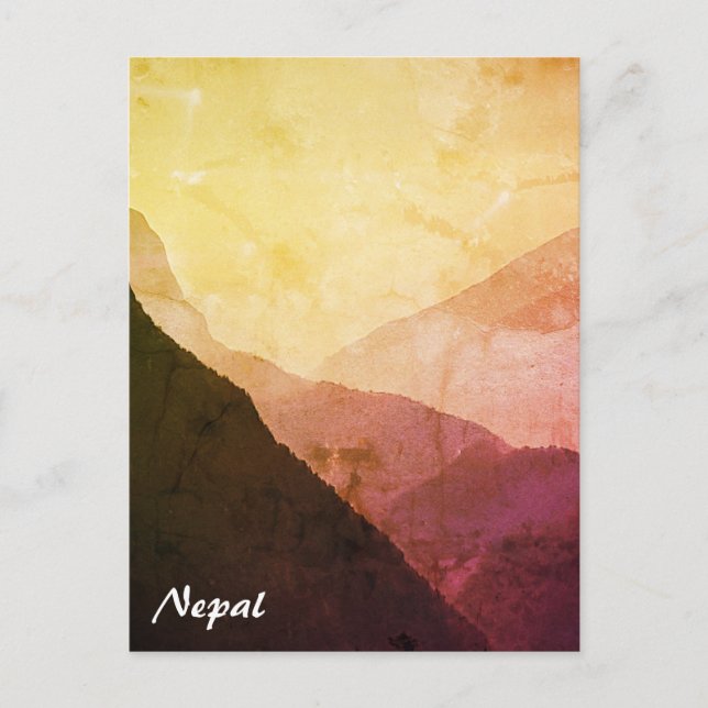 Foothill of Everest, vintage Himalayas, Nepal Postcard (Front)