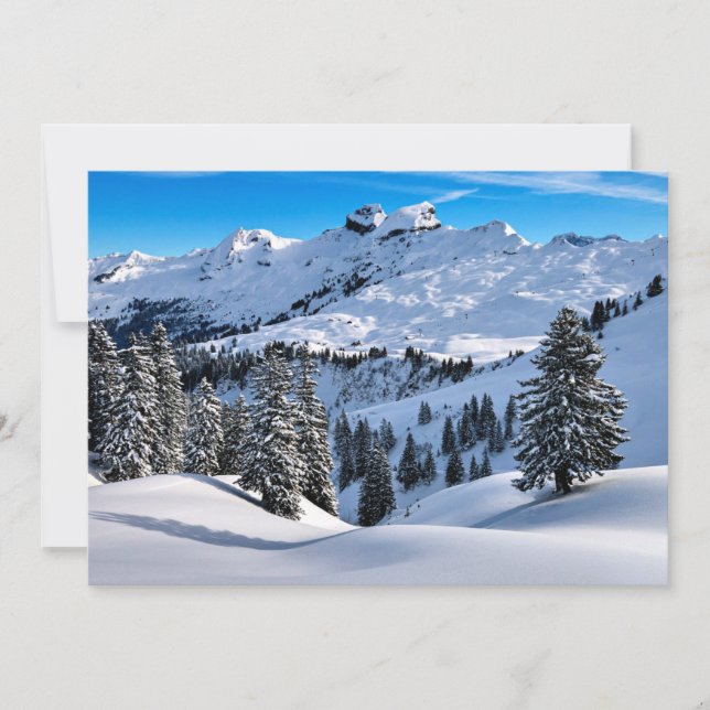 Foothills of the Alps, scenic winter photograph, Card (Front)