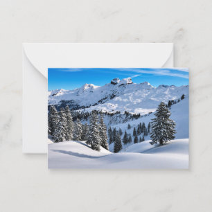 Foothills of the Alps, scenic winter photograph Note Card