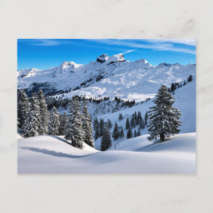 Foothills of the Alps, scenic winter photograph Postcard