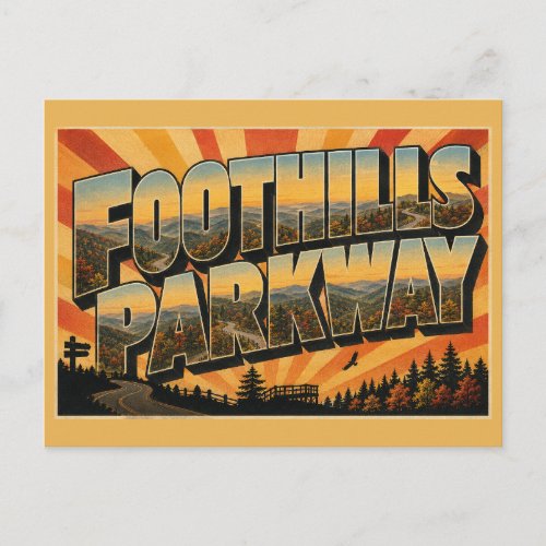 Foothills Parkway TN Scenic Drive Mountain Art Postcard