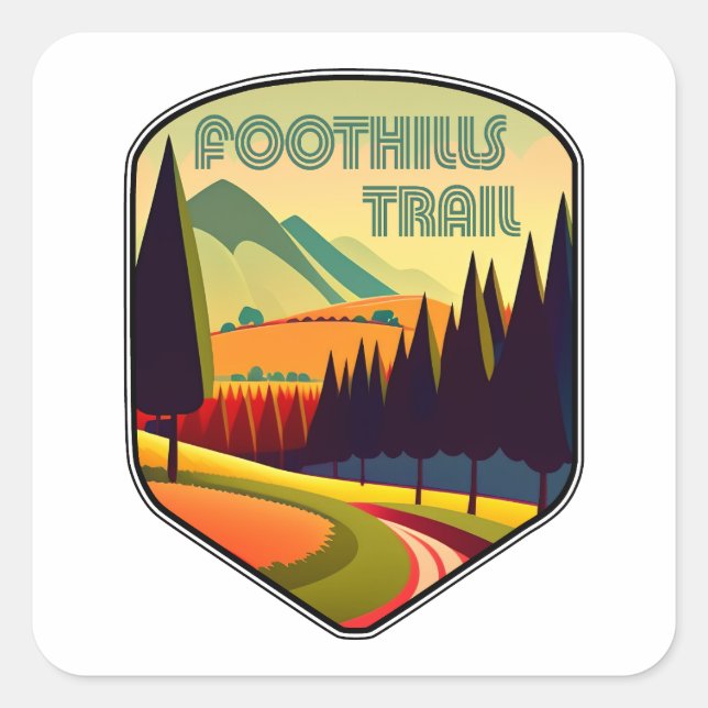 Foothills Trail Colors Square Sticker (Front)