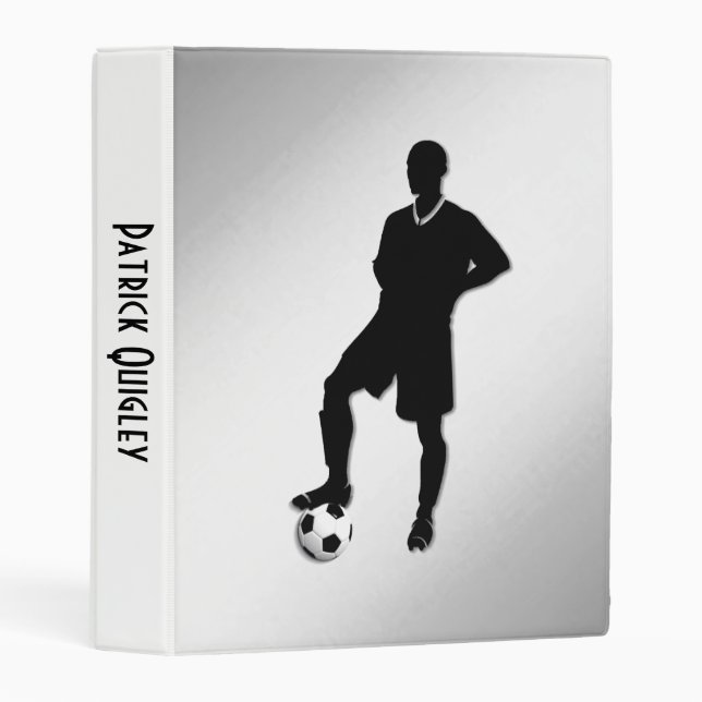 Footie / Sports Design Monogram Mini Binder (Front/Spine)