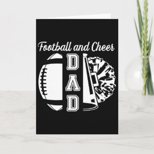 Footll And Cheer Dad Of Cheerleader And Footll Pla Card