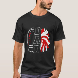 Footll And Cheer Dad Proud Footll And Cheerleading T-Shirt