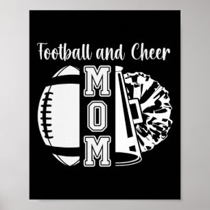 Footll And Cheer Mom Of Cheerleader And Footll Pla Poster