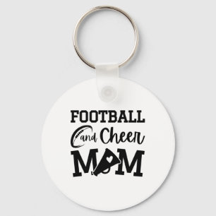 Footll And Cheer Mom Orange Cheerleading Keychain