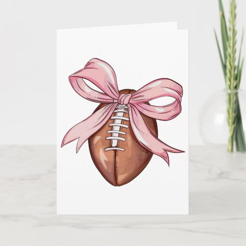 Footll Coquette Bow Footll Mom Mothers Day Footll Card