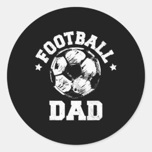 Footll Dad Sketch Soccer Ll Proud Match Day Mum Classic Round Sticker