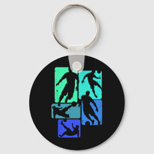 Footll Goat Striker Number 7 Kicking Soccer Ll Keychain