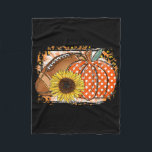 Footll Pumpkin Sunflower Footll Lover Fall Thanksg Fleece Blanket<br><div class="desc">Footll Pumpkin Sunflower Footll Lover Fall Thanksgiving</div>