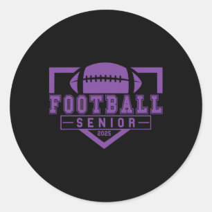 Footll Senior Night Footll Senior 2025 Graduation Classic Round Sticker