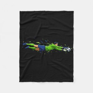 Footll Soccer Perfect Goalkeeper Safe Comic Fleece Blanket