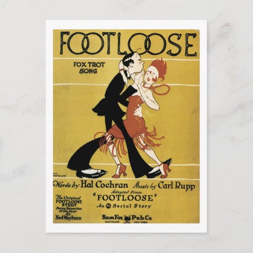 Footloose Vintage Songbook Cover Postcard