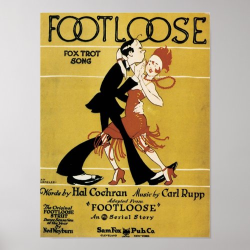 Footloose Vintage Songbook Cover Poster