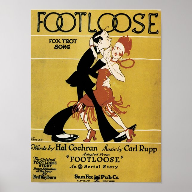 Footloose Vintage Songbook Cover Poster (Front)