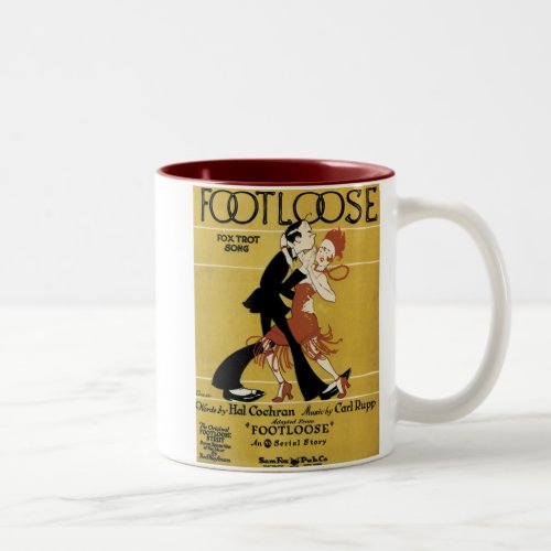 Footloose Vintage Songbook Cover Two_Tone Coffee Mug