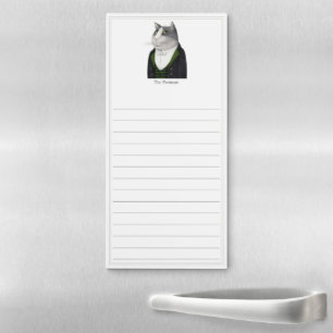 FOOTMAN CAT Magnetic Notepad + Lines