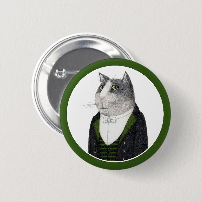 FOOTMAN CAT Round Pin Button (Front & Back)