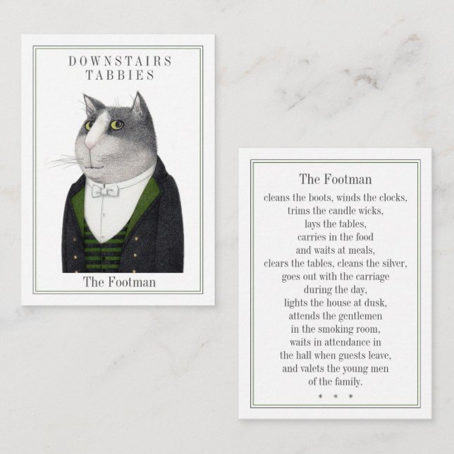 FOOTMAN CAT Trading Card (Front/Back)