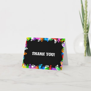 Footprint Border Thank You Card