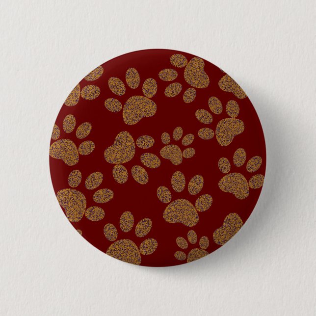 footprint dog pinback button (Front)