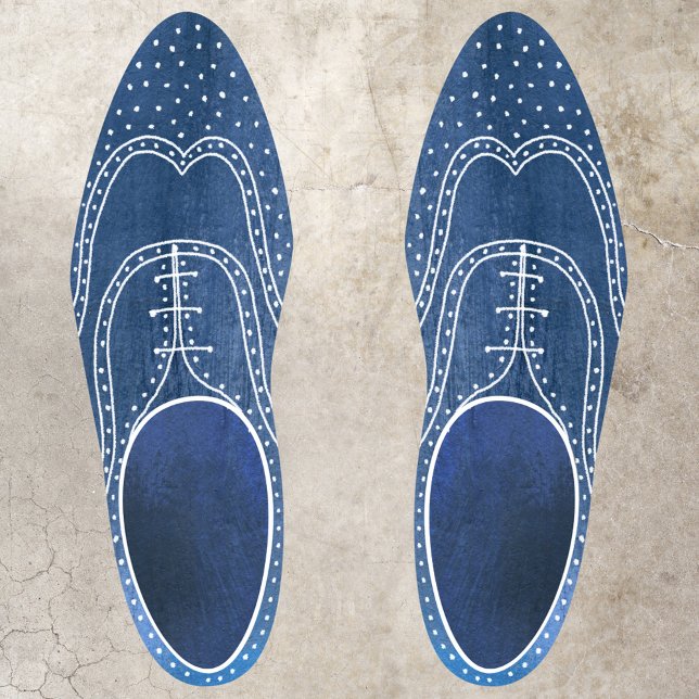 Footprint Floor Decals (Brogue Oxford shoes footprint floor decal)