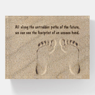Footprint In Sand Paperweight