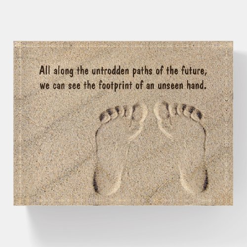 Footprint In Sand Paperweight