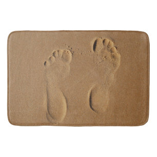 Footprint In The Sand Bath Mat