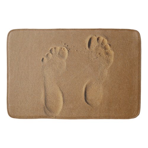 Footprint In The Sand Bath Mat