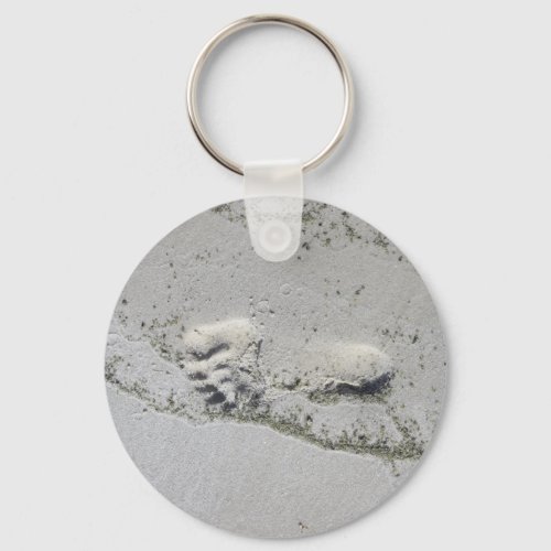Footprint In The Sand Key Chain